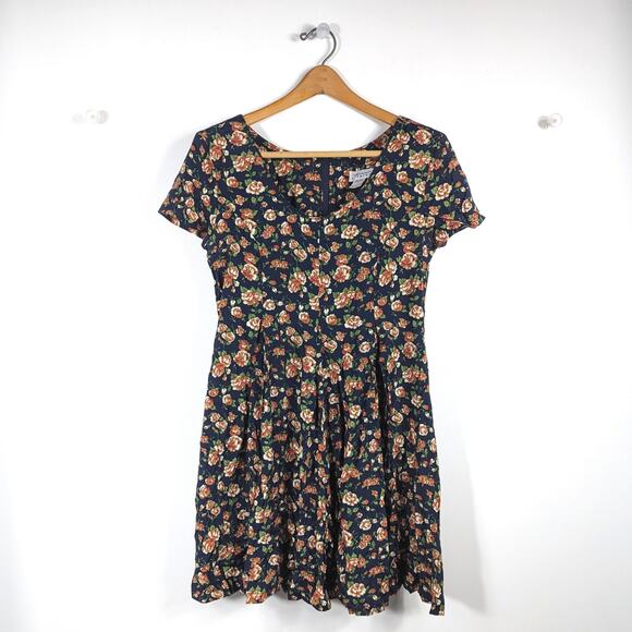 Vintage Express Romper Women's Size 1/2 Floral 90s Flowy Shorts - Picture 1 of 7